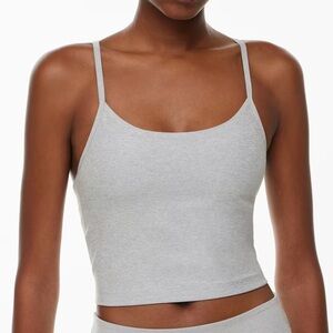 Gray Spaghetti Strap Crop Top